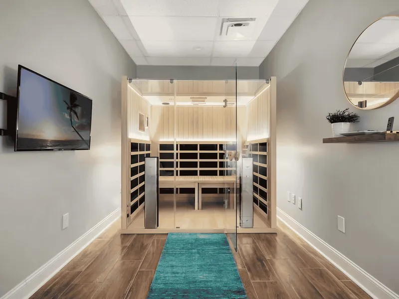 Infrared sauna interior